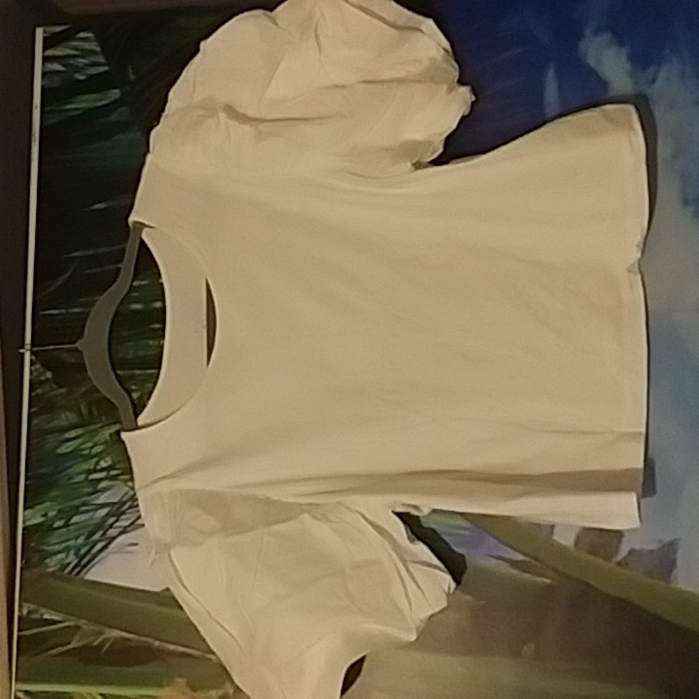 Women's Puff Sleeve Crewneck Top - White
